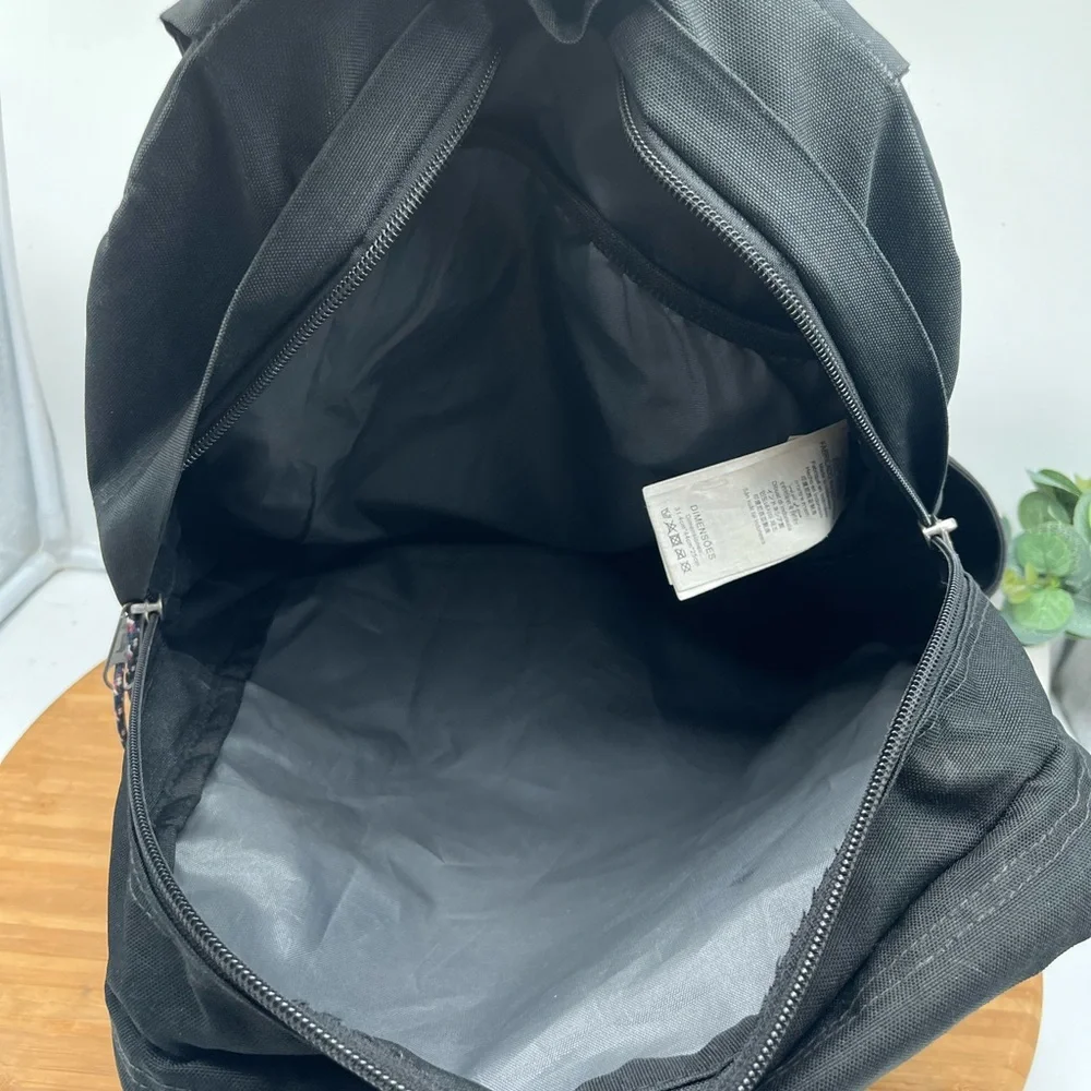 Vintage JANSPORT Leather Bottom Backpack Multipocket -‎ Black.